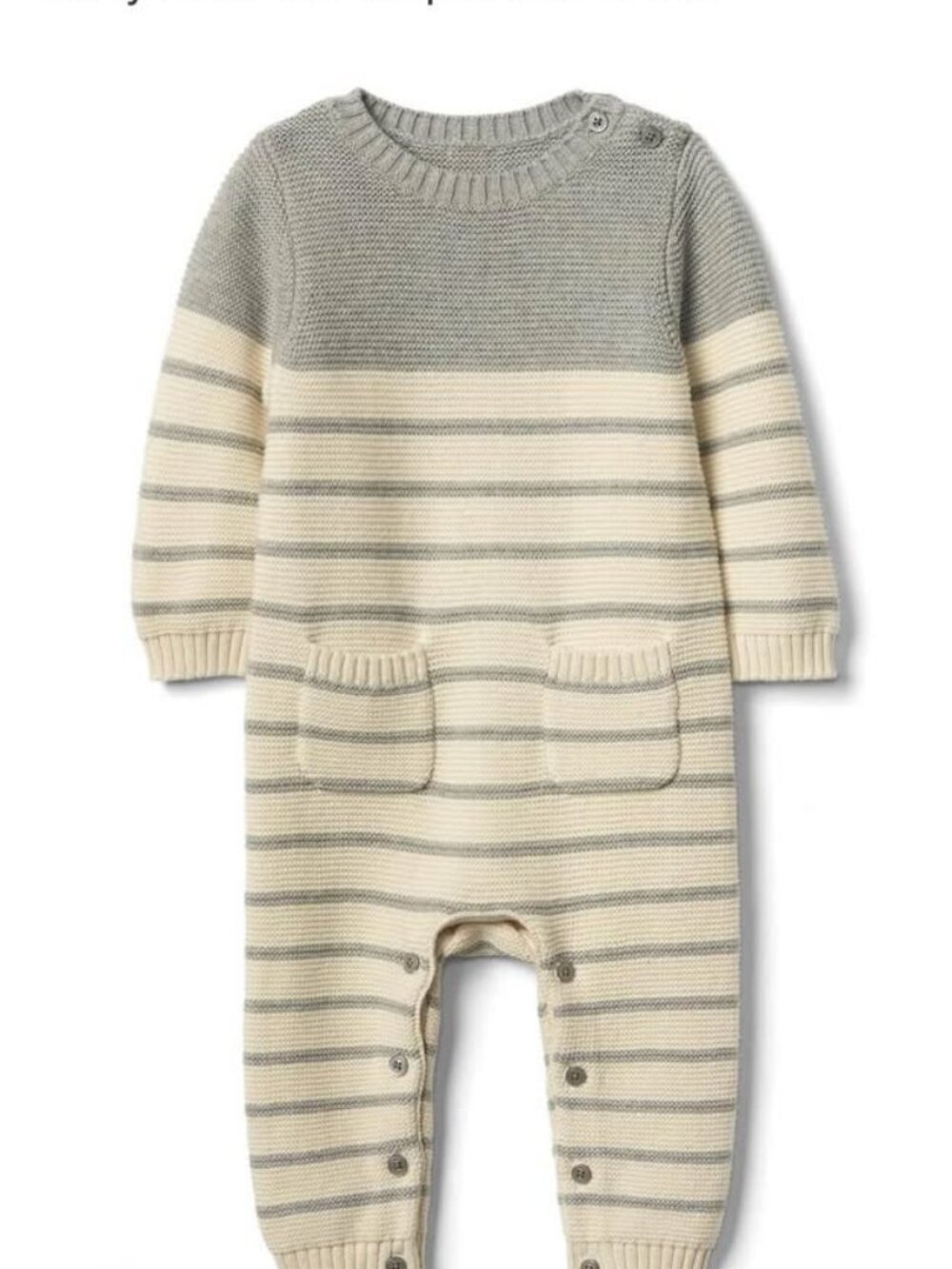Gap Baby Brannan Stripe One-Piece Sweater - 12-18M